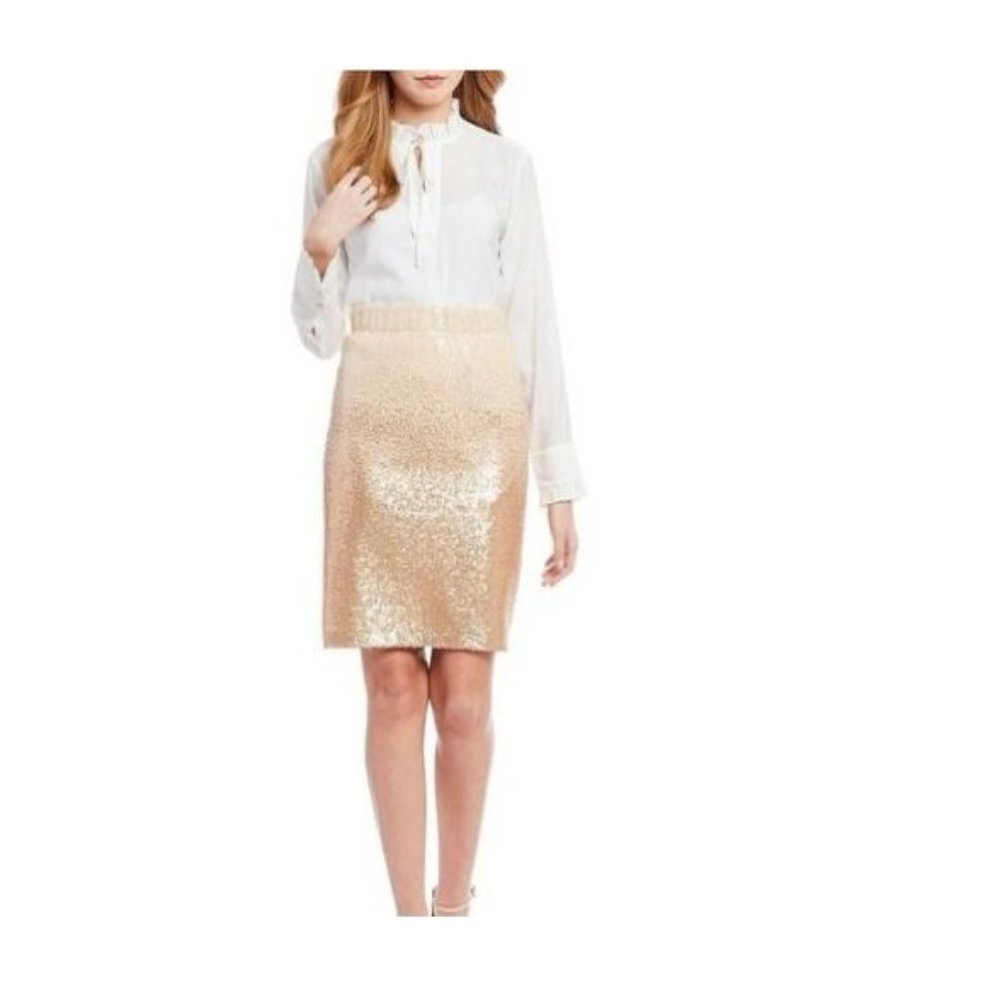 Women's Skirt Cremieux Aida ombré gold sequin Size: L